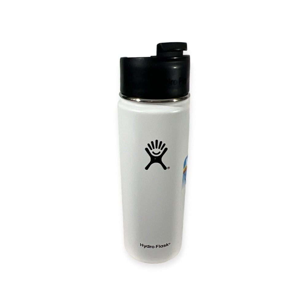 Hydro Flask 20 oz Wide Mouth Bottle with Flip Cap White Stainless Steel Insulate